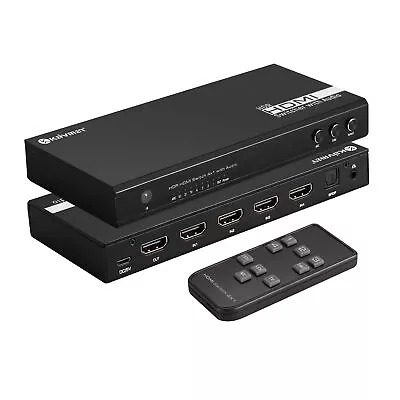 HDMI Switch 4 In 1 Out 4K@60Hz HDMI Splitter With Remote 4 Port HDMI Switche... • $45.22