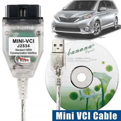 MINI VCI TIS Techstream V18.00.008 TIS J2534 For Toyota Inspection Cable • $26.99