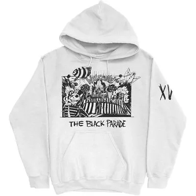 My Chemical Romance XV Marching Frame White Pull Over Hoodie NEW • £28.69