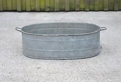 Vintage Old Galvanized Bath Metal Bath Tub Dog Washing - 92 Cm - FREE DELIVERY • £149.95