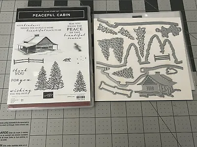 Stampin' Up! PEACEFUL CABIN Stamps And CABIN Dies • $59.99