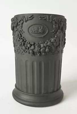 Wedgwood Black Basalt Spill Vase Rams Head • $255.21