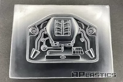 RC Drift Car Body Shell 1:10 VR38 DETT Nissan Engine Bay Clear NEW APlastics • £9.65