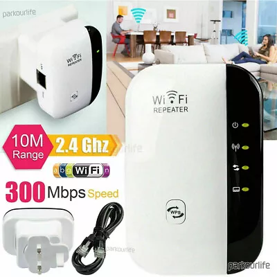 WiFi Range Extender 2.4Ghz Universal Wireless Repeater  Internet Signal Booster • £8.85