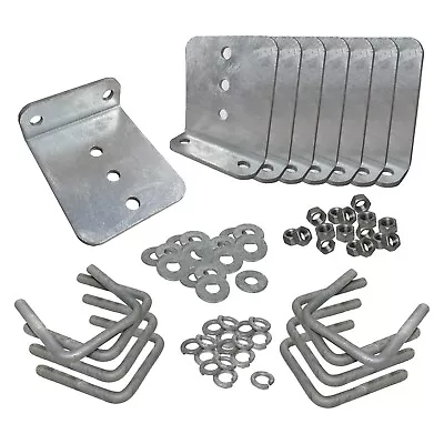 (8) 6  Galvanized L-Type Bunk Bracket Kit For Boat Trailer Fits 2x3 Heavy Duty • $109.99