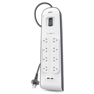 Belkin 8-outlet Surge Protection Strip WithTwo USB-A 2.4Amp Charging Ports • $36.27