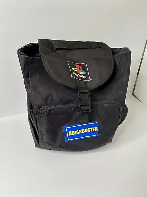 PlayStation Blockbuster Black Backpack Carrying Case Vintage Collectible • $139.95