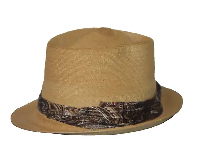 Vintage Churchill Ltd Genuine Italian Milan Straw Panama Hat Size 7 1/4 • $49.99