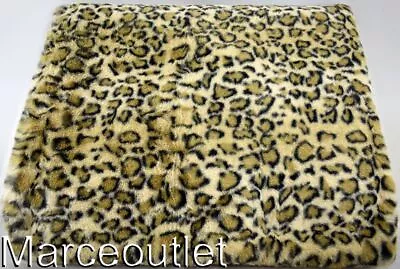 Martha Stewart Collection Leopard Faux Fur 50  X 60  Throw Tan • $9.99