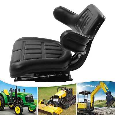 Tractor Seat Forklift Excavator Suspension Backrest Adjust Truck Chair Universal • $119