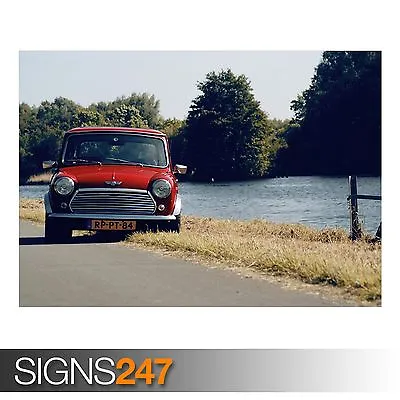 MINI COOPER RED (AA953) CLASSIC CAR POSTER - Photo Poster Print Art * All Sizes • £3.95