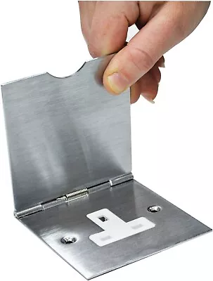 £11.99 • Buy Eagle Floor Electrical Plug Socket 1 Gang 13A Satin Chrome With Cover