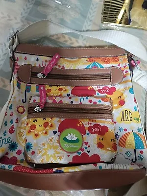 Lily Bloom Summer You Are My Sunshine Adjustable Crossbody Bag Purse Multicolor • £14.24