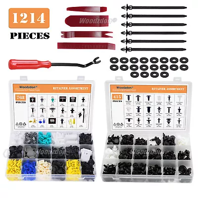 1214x Car Plastic Clips Pin Interior Trim Removal Hand Pry Bar Auto Moulding Kit • $33.28