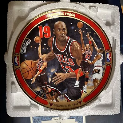 Michael Jordan  A MIRACLE FINISH  BULLS Plate Bradford Exchange UpperDeck • $50