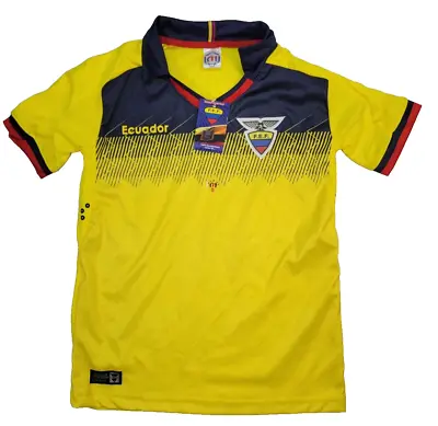 NWT Ecuador FEF Soccer Jersey Yellow Short Sleeve National Futbol Men's SMALL • $22