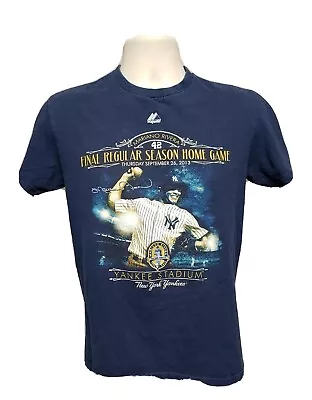 2013 Mariano Rivera #42 Final Regular Season Home Game Adult Small Blue TShirt • $15