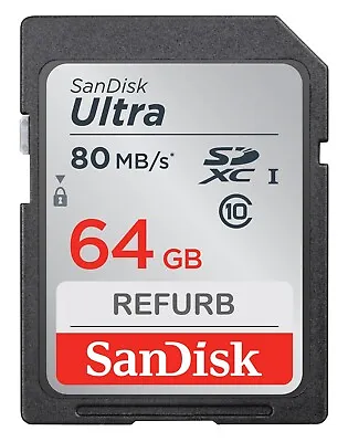 SanDisk Ultra SDXC 64GB 80MB/s Class 10 Camera Memory Card SD 64 GB 80 MB/s • $6.95
