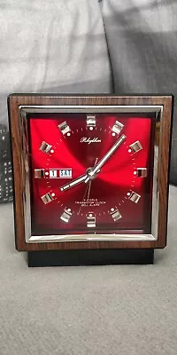 70s Vintage Rhythm Alarm Clock Space Age • £169