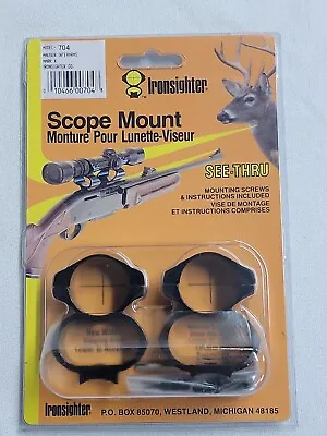  Ironsighter #704 Scope Ring Mounts See Thru For Mauser Interarms Mark X Black • $14.90