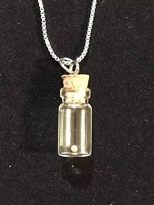 Mustard Seed Bottle Charm Necklace Matthew 17:20 • $14