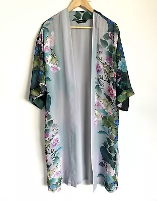 Decjuba Floral Bohemian Longline Summer Jacket Kimono One Size Up To Sml 14 GUC • $5.50