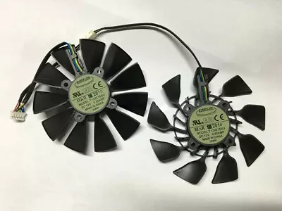 Pair Fans Cooler Fan For ASUS GTX 780 780Ti R9 280 280X 290 290X T129215SU 95mm • $21.64