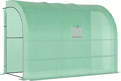 Quality Walk - In  Lean  To  Wall  Greenhouse  With  Windows  And  Doors   Outd • £86.99