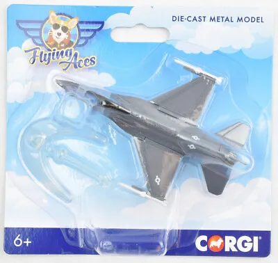 Corgi Flying Aces F-16 Fighting Falcon Die-Cast Metal Airplane W/ Stand CS90659 • $9.99