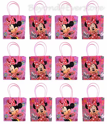 12PC Goody Bags Disney Minnie Mouse Birthday Party Favors Set Gift Bags • $14.95