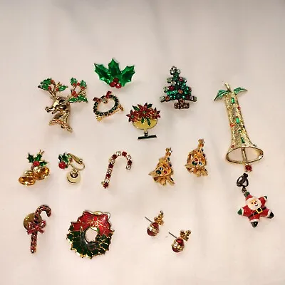 Vintage Christmas Jewelry Lot Avon Sarah Coventry  • $5