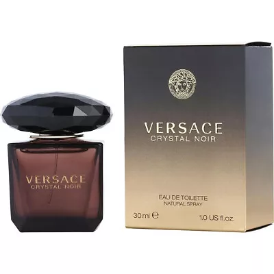 Versace Cristal Noir By Versace-edt-spray-1.0 Oz--30 Ml-authentic-made In Italy • $38.99