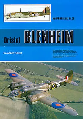 £14.99 • Buy Warpaint Series Book No.26 Bristol Blenheim