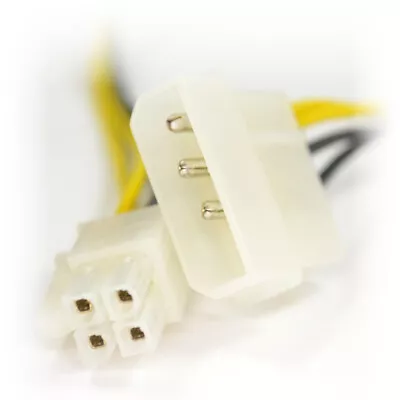 Molex To P4 4pin Convertor Cable Lead 4 Pin PSU Adapter • £2.85