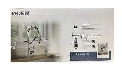 MOEN Nolia 1-Handle Pre-Rinse Spring Pulldown Sprayer Kitchen Faucet Stainless • $229.95