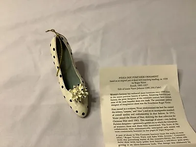 Vintage Metropolitan Museum Of Art Miniature Shoe Ornament Polka Dot Pump  • $35