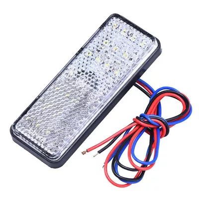 1Pcs 24LED Rectangle Motorcycle Reflector Tail Brake Turn Signal Warning Lights • $6.59