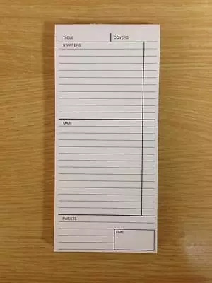 3 Part  Restaurant Cafe Waiter Food Order Pads X 50 Pads • £69.99