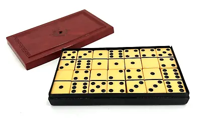 $49.99 • Buy Crisloid Dominoes 28 Butterscotch Bakelite Red Black Case Tested