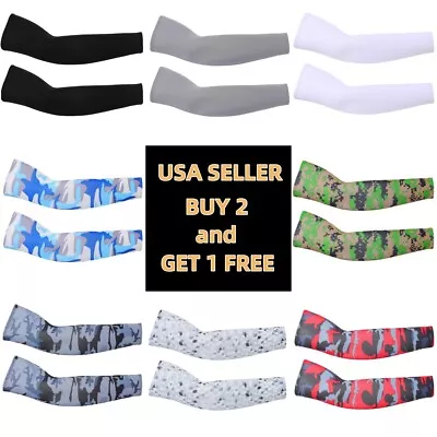 1 Pair Cooling Arm Sleeves Cover Sports UV Sun Protection Outdoor Unisex • $4.99