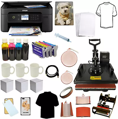 5in1 Combo Sublimation Heat Press Wireles Printer Tshirts Mug Startup Bundle • $469.99