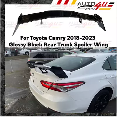 For Toyota Camry 2018-2023 JDM GT VIP Style Glossy Black Rear Trunk Spoiler Wing • $154.99