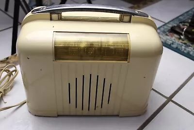 Vintage Packard Bell Small Radio Ivory Model 551 Year 1946 Loud Hum -for Repair • $58