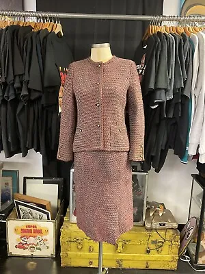 VTG 1980s CHANEL BOUTIQUE TWEED SKIRT SUIT RARE • $750