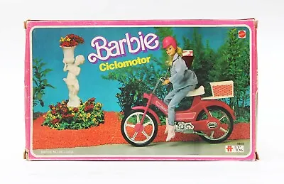 Vintage Barbie Pink Motor Bike Scooter Mope Top Toys Argentina MIB • $90