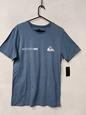 Quiksilver Carlton Dry Mens Slim Fit Tshirt Bue Size M (1919) • $14.70