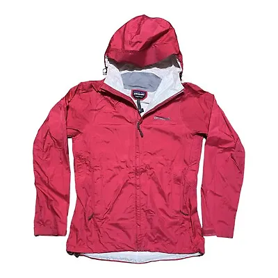 Patagonia H2No Torrentshell Women’s Small Hooded Zip Rain Coat Jacket Red • $49.97