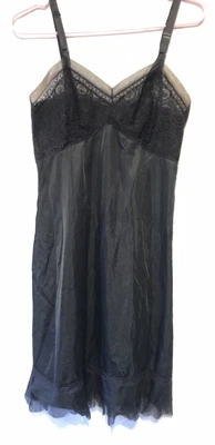 $7.99 • Buy Vintage Black Full Slip