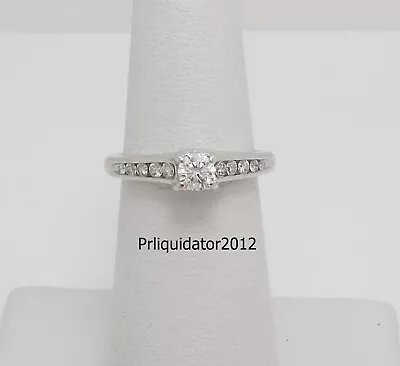 1/2CT Diamond Solitaire Engagement Wedding Bridal Ring 14K White Gold Band • $399.99