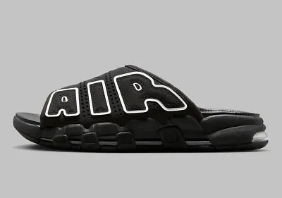 Nike Air More Uptempo Slide Black White DV2137-001 Men's Sizes Brand New • $79.97